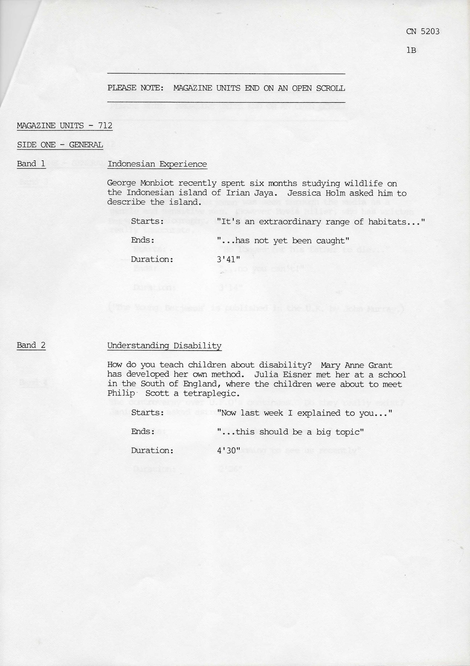 Inserts from CN 5203
